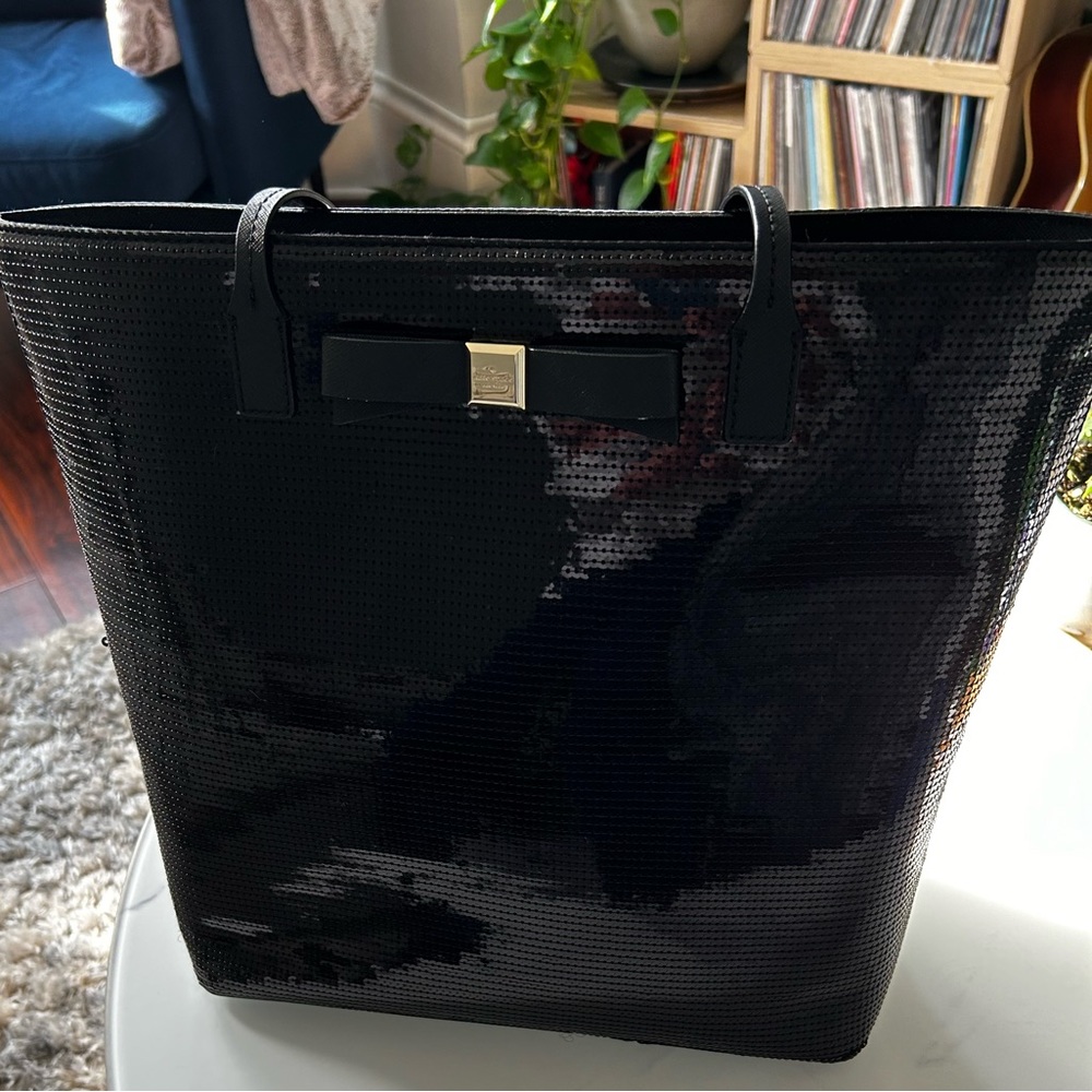 Kate spade full sequin open tote bag